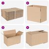 vidaXL Folding Box 50 pcs Natural 24 x 13 x 13 cm Cardboard