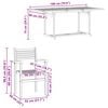 vidaXL Garden Dining Set 7 pcs Brown Solid Teak Wood