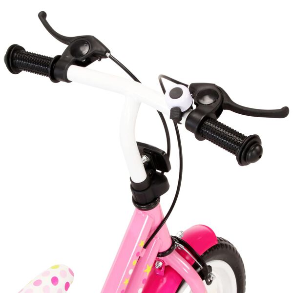 vidaXL Kids Bike 12 inch White and Pink