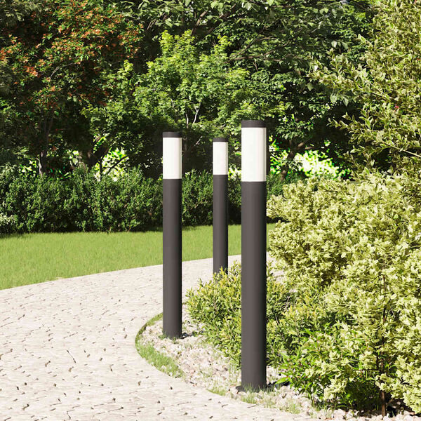 vidaXL Bollard Lights 3pcs 80 cm Stainless Steel IP44