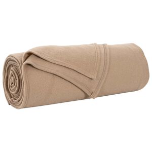 vidaXL Throw Blanket Camel 210 x 140 cm Fleece