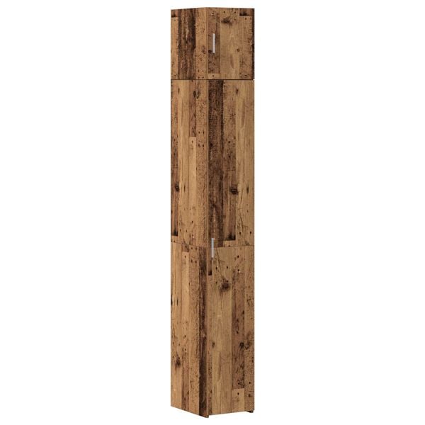 vidaXL Storage Cabinet 3 pcs Old Wood 30 x 42.5 x 225 cm