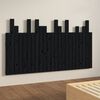 vidaXL Wall Headboard Black 146.5x3x80 cm Solid Wood Pine