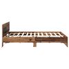 vidaXL Bed Frame with Headboard Old Wood 140 x 190 cm Engineered Wood