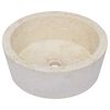 vidaXL Sink Cream &Oslash;40x15 cm Marble