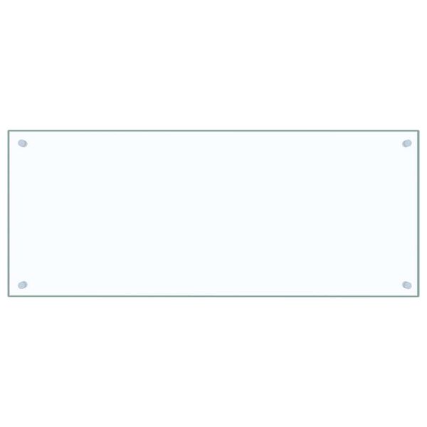 vidaXL Kitchen Backsplash Transparent 100 x 40 cm Tempered Glass