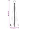 vidaXL Christmas Tree with Spike Blue 108 LEDs 180 cm