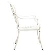 vidaXL Garden Chairs 2 pcs Cast Aluminium White