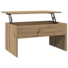 vidaXL Coffee Table Artisan Oak 80x50.5x41.5 cm Engineered Wood