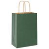 vidaXL Paper Bags 50 pcs with Handles Green 15x8x21 cm