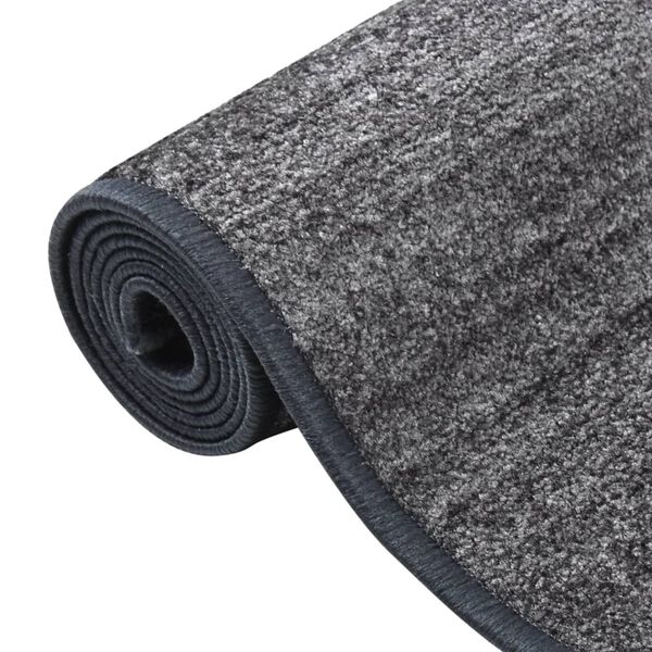 vidaXL Carpet Runner Anthracite 80x500 cm Anti Slip