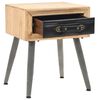 vidaXL Bedside Table Solid Fir Wood 43x38x50 cm