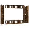 vidaXL 10 Piece TV Cabinet Set Smoked Oak Engineered Wood