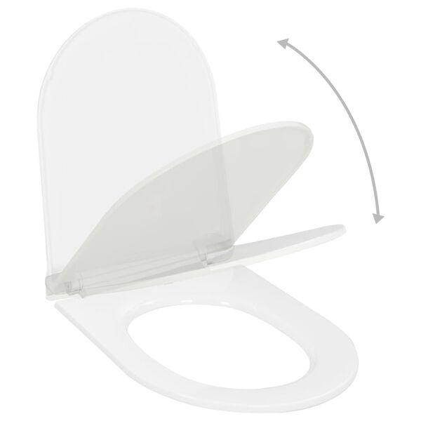 vidaXL Soft-close Toilet Seat with Quick-release Design White