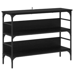 vidaXL Console Table Black oak 100 x 32 x 75 cm Engineered wood