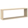 vidaXL Wall Cube Shelf 6 pcs White&Sonoma Oak 80x15x26.5cm Engineered Wood
