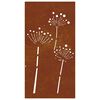 vidaXL Garden Wall Decoration 105x55 cm Corten Steel Flower Design