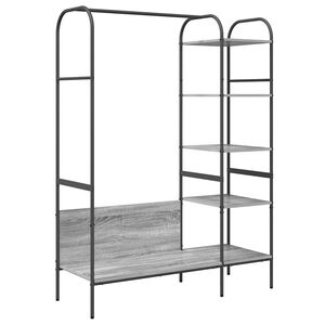 vidaXL Clothes Rack with Shelf Grey 120 x 44 x 160 cm Engineered Wood