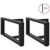 vidaXL Coffee Table Legs T-Shaped&nbsp;2 pcs Black 60x25x(30-31) cm Steel