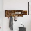vidaXL Wall-Mounted Coat Rack with Shelf Smoked Oak 80 x 20 x 30 cm