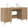 vidaXL Desk with Shelf Artisan Oak 140 x 50 x 75 cm Engineered Wood