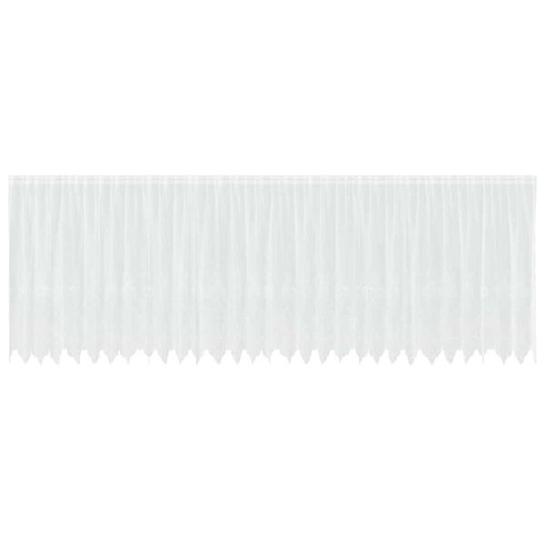 vidaXL Lace Curtain with Curtains Floral White 140 x 750 cm Polyester