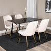 Venture Home Dining Chairs 2 pcs Velvet Deluxe Velvet Beige and Brass