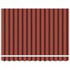 vidaXL Retractable Awning Orange and Black 300 x 250 cm