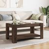 vidaXL Coffee Table with LED Brown Oak 93x53x45 cm Engineered Wood