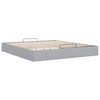 vidaXL Ottoman Bed Frame without Mattress Light Grey Super King Fabric