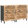 vidaXL Storage Cabinets 2 pcs 120 x 33 x 75 cm Solid Mango Wood