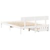 vidaXL Bed Frame without Mattress White 120x190 cm Small Double Solid Wood Pine