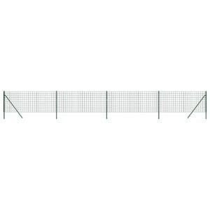 vidaXL Wire Mesh Fence Green 1x10 m Galvanised Steel