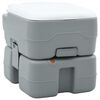 vidaXL Camping Toilet Manual Grey and White 41.5 x 36.5 x 37.5 cm