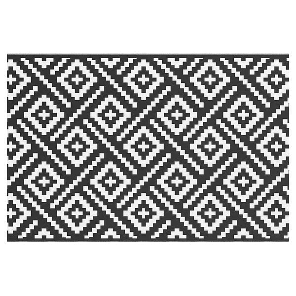 vidaXL Outdoor Carpet ARAKIL White and Black 120x180 cm PP