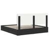 vidaXL Storage Bed with Headboard Black 200 x 200 cm Engineered Wood