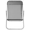 vidaXL Folding Beach Chairs 2 pcs Grey Textilene&Powder-coated Steel