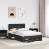 vidaXL Bed Frame with Headboard Black 120 x 200 cm Engineered Wood