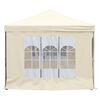 vidaXL Folding Party Tent with Sidewalls Cream 3x6 m