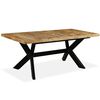 vidaXL Dining Table | Brown | Solid Mango Wood | 180 cm | Seats Many