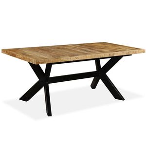 vidaXL Dining Table | Brown | Solid Mango Wood | 180 cm | Seats Many
