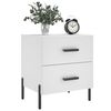 vidaXL Bedside Cabinet White 40x35x47.5 cm Engineered Wood