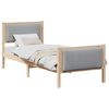 vidaXL Bed Frame with Headboard Light Grey 75 x 190 cm Fabric