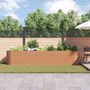 vidaXL Raised Bed Brown 400 x 80 x 81 cm Steel