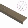 vidaXL Stair Nosings 10 pcs Brown 67 x 3 x 2 cm Aluminium