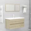 vidaXL Bathroom Furniture Set Sonoma Oak Engineered Wood