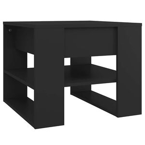 vidaXL Coffee Table Black 55,5x55x45 cm Engineered Wood