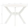 vidaXL Bistro Table White 70x70x72 cm Plastic