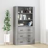 vidaXL Highboard Grey Sonoma Engineered Wood