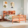 vidaXL Bookcase Bed without Mattress Wax Brown 160x200cm Solid Wood Pine